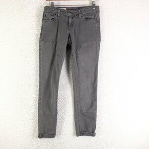 Adriano Goldschmied Jeans Womens Gray The Avery Roll Up Double Knee Lightweight